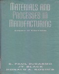 Materials And Processes In Manufacturing