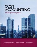 Cost Accounting A Managerial Emphasis (E-Book)