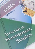JAMS : Journal of management studies, May 2013