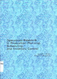 Operations Research In Production Planning Scheduling, And Inventory Control