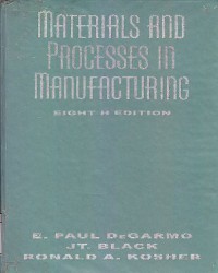 Materials And Processes In Manufacturing