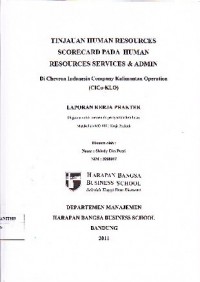 Tinjauan Human Resources Scorecard pada Human Resources Services & Admin di Chevron Indonesia Company Kalimantan Operation (CICo-KLO)