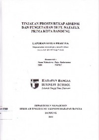 Tinjauan Proses Rekap Absensi dan Pengupahan di PT. Natatex Prima Kota Bandung