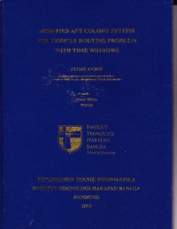 Modified Ant Colony System For Vehicle Routing Problem With Time Windows