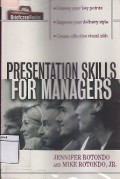 PRESENTATION SKILLS FOR MANAGERS