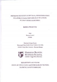 Prosedur Penyusunan SPT Masa Penyetoran Dan Pelaporan Pajak Pertambahan Nilai Pada PT. Dian Graha Elektrika