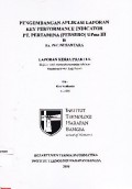 Pengembangan Aplikasu Laporan Key Performance Indicator PT. Pertamina (Persero) Upms III di Fa. PFC Nusantara