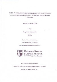 Usulan Perbankan Proses Perekrutan Karyawan Di PT. Bank Negara Indonesia (Persero) Tbk. Wilayah Manado