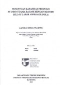 Penentuan Kapasitas Produksi PT. Indo Utama Ragam Dengan Metode Bill Of Labor Approach (BOL)