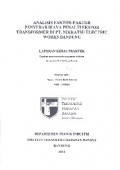 Analisis Faktor - Faktor Penyebab Biaya Penalti Ekspor Transformer Di PT. Nikkatsu Electric Works Bandung