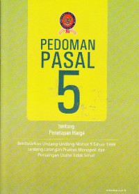 Pedoman pasal 5 tentang Penetapan Harga