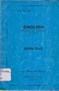 Image of English For Specific Purpose E.S.P Book One