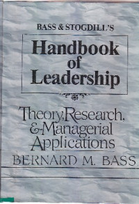 Image of Bass & Stogdill's Handbook Of Leadership