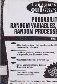 Image of Schaum's Outline Of Theory And Problems Of Probability, Random Variables, And Random Processes