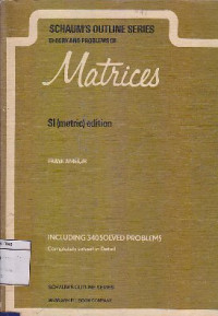 Image of Schaum's Outline Of Theory And Problems Of Matrices SI Metric Edition