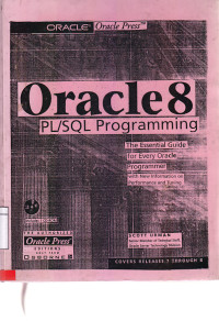 Image of Oracle 8 : PL/SQL Programming