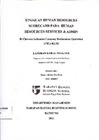 Image of Tinjauan Human Resources Scorecard pada Human Resources Services & Admin di Chevron Indonesia Company Kalimantan Operation (CICo-KLO)