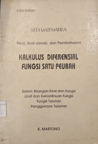 Image of Seri Matematika : Kalkulus Diferensial Fungsi Satu Peubah