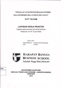 Image of Tinjauan atas pengendalian intern dalam proses pra closing bulanan
