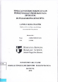 Image of Tinjauan sistem perencanaan pengendalian produksi pada divisi PPIC di PT Hasakona Binacipta