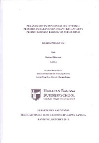 Image of Peranan Sistem Pengendalian Internal Persediaan Barang Menunjang Kelancaran Pendistribusian Barang UD. Subur Abadi