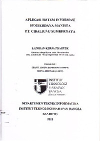 Image of Aplikasi Sistem Informasi Sumberdaya Manusia PT. Cibaliung Sumberdaya