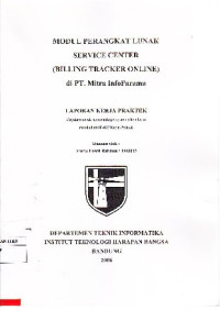 Image of Modul Perangkat Lunak Service Center (Billing Tracker Online) di PT. Mitra Infoparama