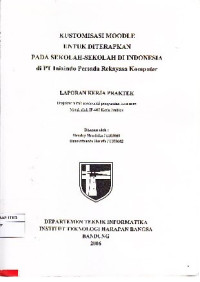 Image of Kustominasi Moodle untuk Diterapkan pada Sekolah-sekolah di Indonesia di PT Inixindo Persada Rekayasa Komputer
