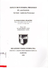 Image of Sistem Monitoring Produksi PT. Alenatex. Sub Judul : Analisis dan Perancangan