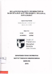 Image of BSS Administrarion Information & Maintenance di PT Telkomsel Regional Jawa Barat