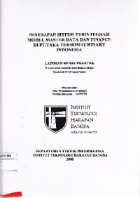 Image of Penerapan Sistem Terintegrasi Modul Master Data dan Finance di PT. Taka Turbomachinary Indonesia