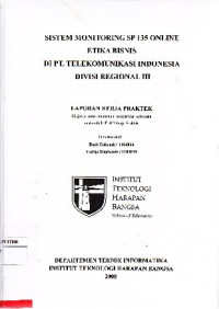Image of Sistem Monitoring SP 135 Online Etika Bisnis di PT. Telekomunikasi Indonesia Divisi Regional III
