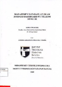 Image of Manajemen Database Aplikasi Business Dashboard PT. Telkom Divre III