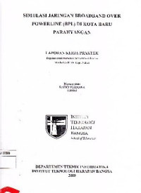 Image of Simulasi Jaringan Broadband Over Powerline (BPL) di Kota Baru Parahyangan