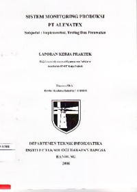 Image of Sistem Monitoring Produksi PT. Alenatex. Sub Judul : Implementasi, Testing dan Perawatan