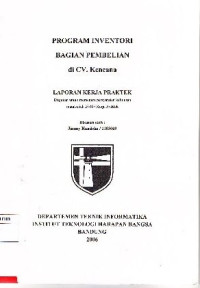 Image of Program Inventori Bagian Pembelian di CV. Kencana