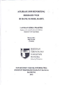 Image of Aplikasi Job Reporting Berbasis Web Di Bank Sumsel Babel