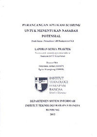 Image of Perancangan Aplikasi Scoring Untuk Menentukan Nasabah Potensial