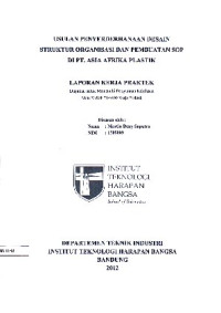 Image of Usulan Penyederhanaan Desain Struktur Organisasi Dan Pembuatan SOP Di PT. Asia Afrika Plastik