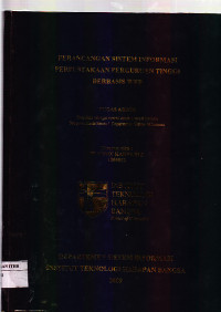 Image of Pernacangan Sistem Informasi Perpustakaan Perguruan Tinggi Berbasis Web