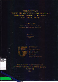 Image of Implementasi Proses Belajar Mengajar Berbasis Web pada Institut Teknologi Harapan Bangsa