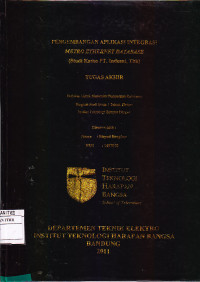 Image of Pengembangan Aplikasi Integrasi Metro Ethernet Database (Studi Kasus PT. Indosat, Tbk)