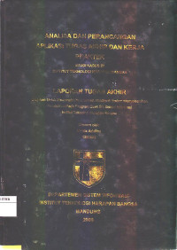Image of Analisa dan Perancangan Aplikasi Tugas Akhir dan Kerja Praktek (studi kasus di ITHB)