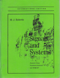 Image of Signals and Systems : analysis using transform methods and MATLAB